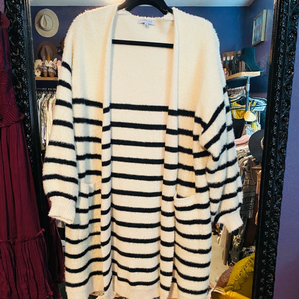 Stripped mid length sweater